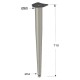 KSN LEG CONIC / H.710 / MAT CHAMPAGNE